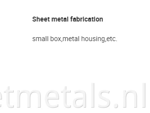 sheet metal fabrication